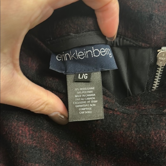 Erin Kleinberg Buffalo Check Wool Mini Skirt - Picture 2 of 3